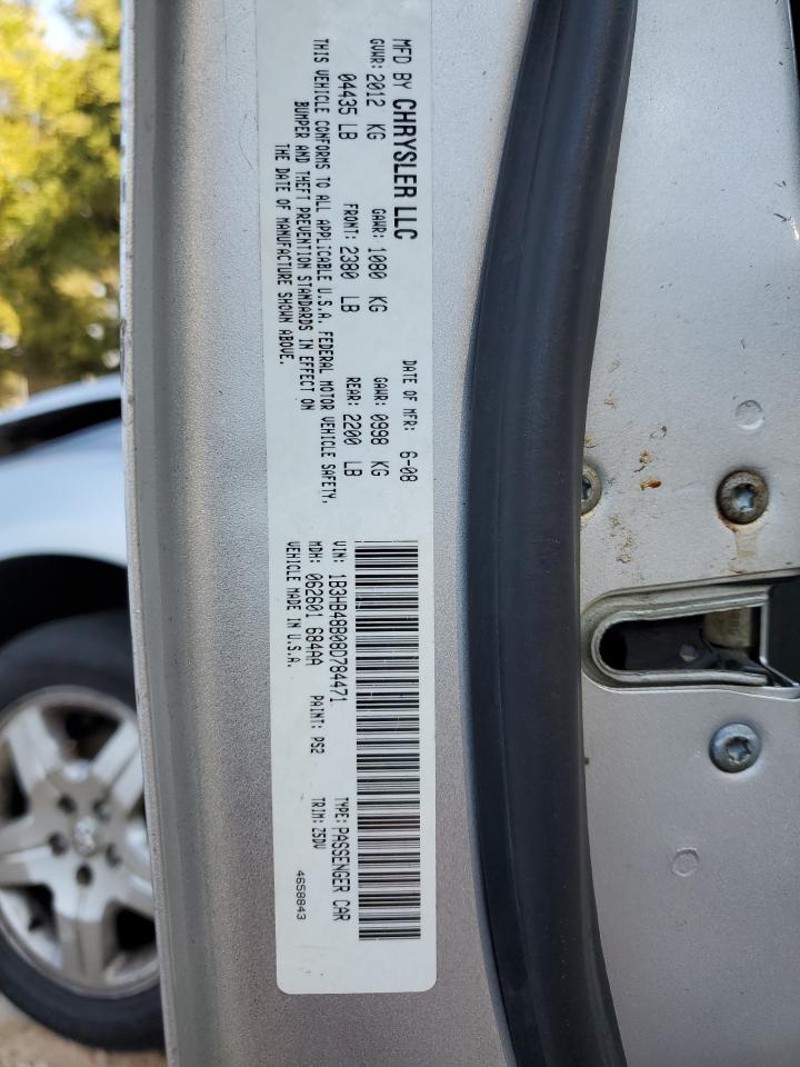 2008 Dodge Caliber Sxt VIN: 1B3HB48B08D784471 Lot: 83756725