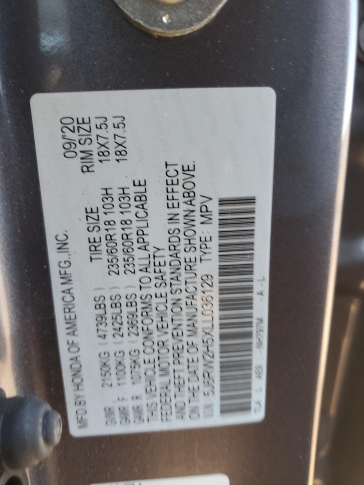 2020 Honda Cr-V Ex VIN: 5J6RW2H5XLL036129 Lot: 81753855