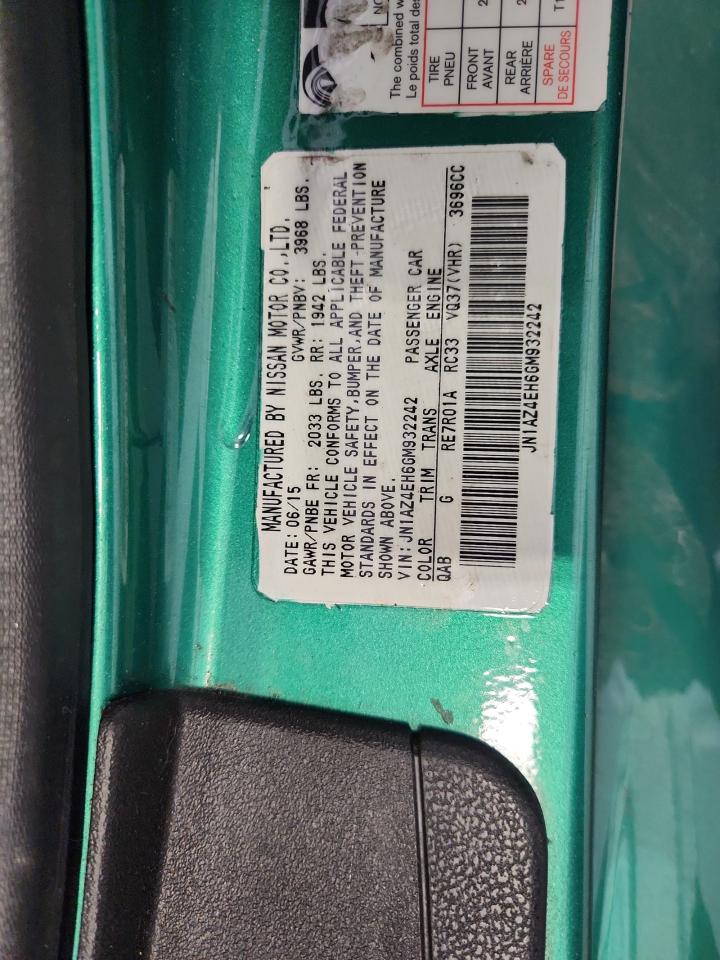 2016 Nissan 370Z Base VIN: JN1AZ4EH6GM932242 Lot: 80500205