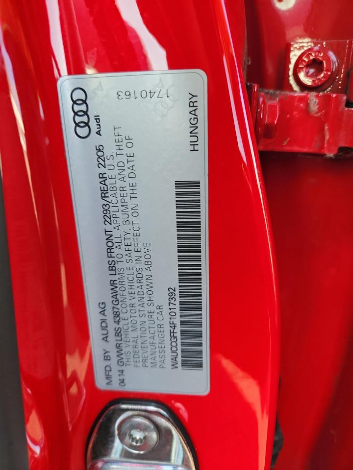 2015 Audi A3 Premium Plus VIN: WAUCCGFF4F1017392 Lot: 81583565