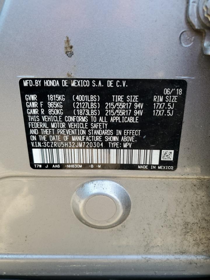 2018 Honda Hr-V Lx VIN: 3CZRU5H32JM720304 Lot: 80475065