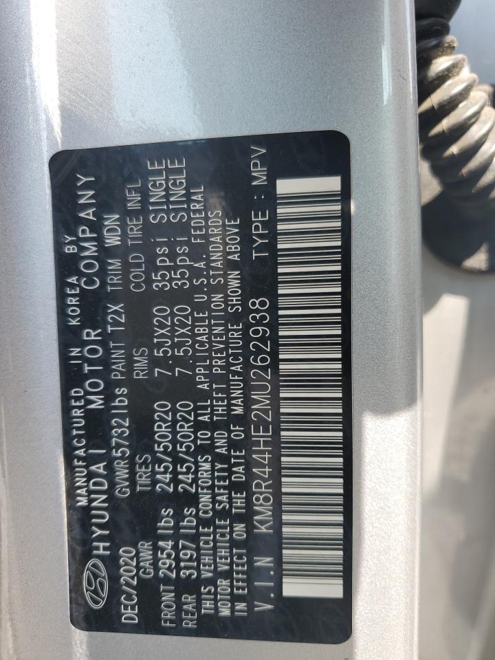 2021 Hyundai Palisade Sel VIN: KM8R44HE2MU262938 Lot: 81521505