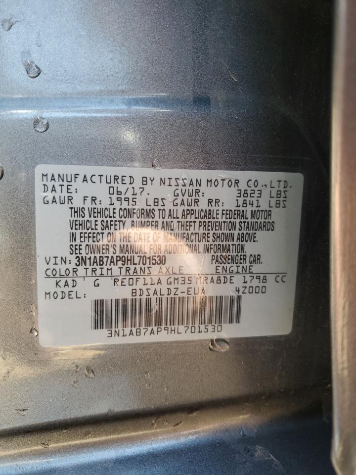 2017 Nissan Sentra S VIN: 3N1AB7AP9HL701530 Lot: 81049945