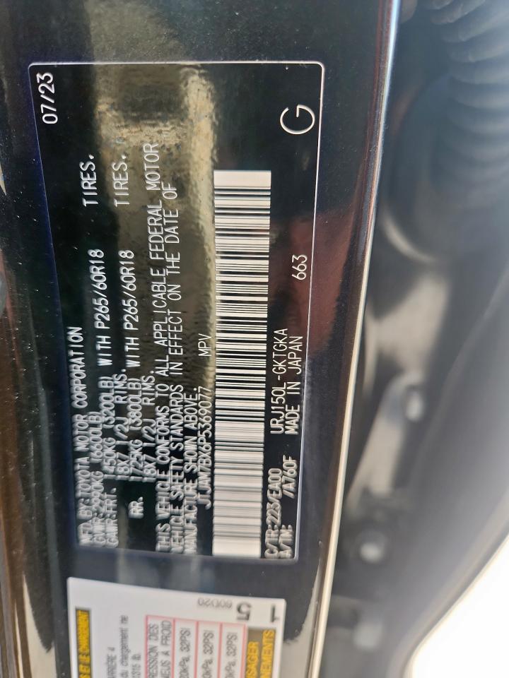 2023 Lexus Gx 460 VIN: JTJAM7BX6P5369077 Lot: 80643125