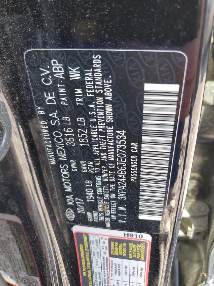 2018 Kia Rio Lx VIN: 3KPA24AB6JE073534 Lot: 84207495