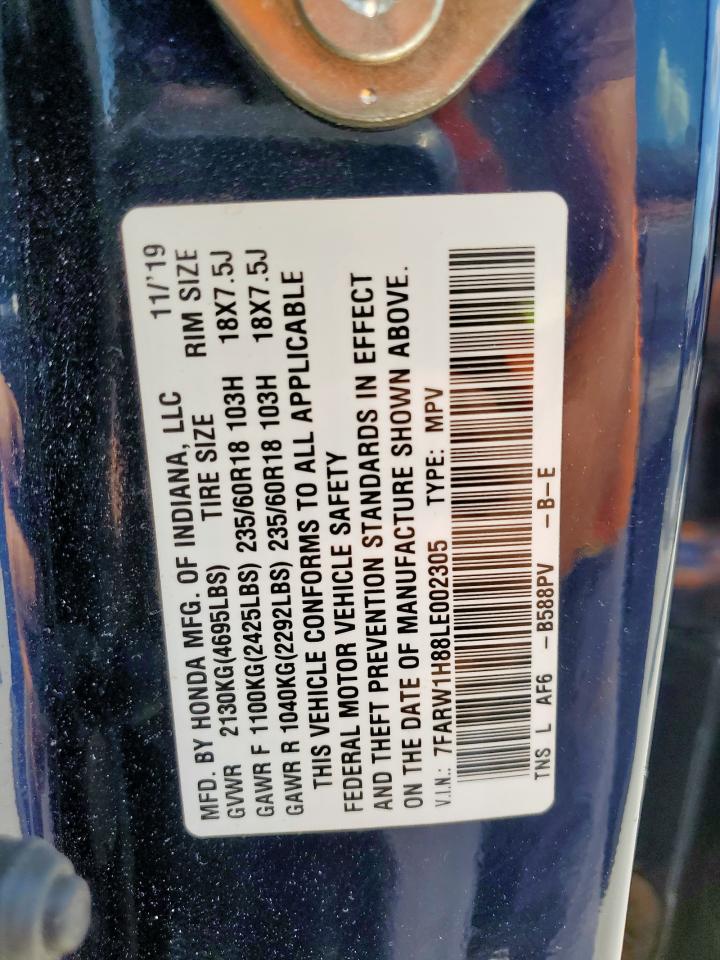 2020 Honda Cr-V Exl VIN: 7FARW1H88LE002305 Lot: 84425755