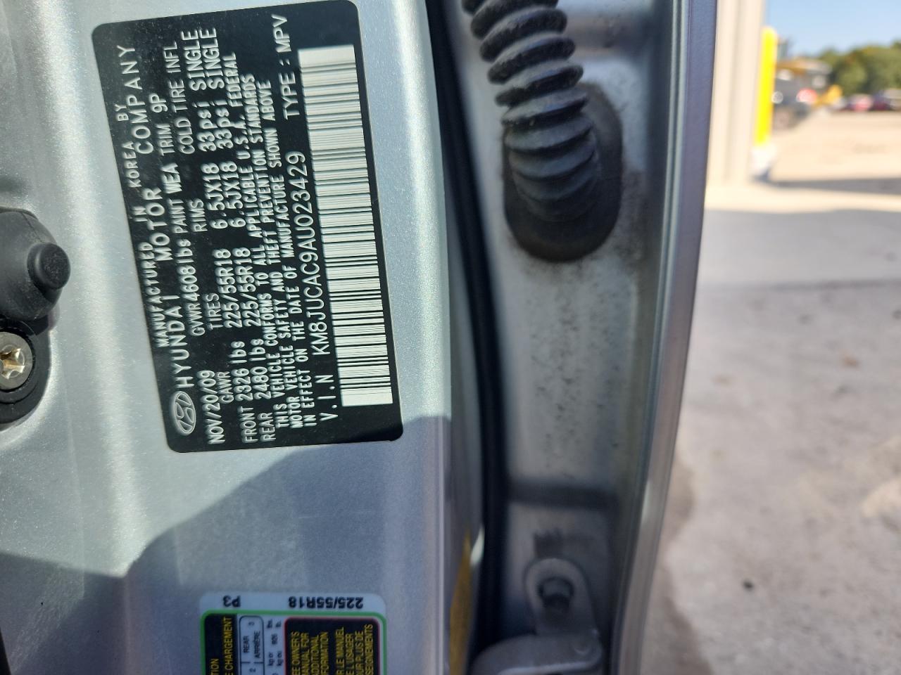 2010 Hyundai Tucson Gls VIN: KM8JUCAC9AU023429 Lot: 84270025