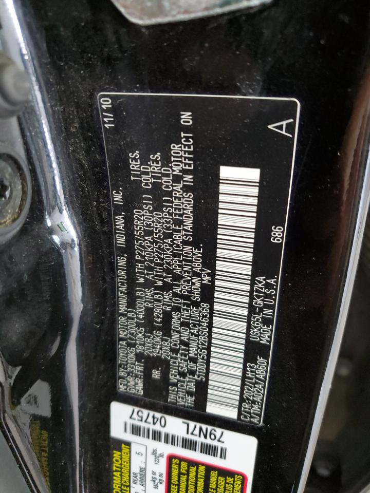 2011 Toyota Sequoia Platinum VIN: 5TDDY5G12BS046368 Lot: 80776045
