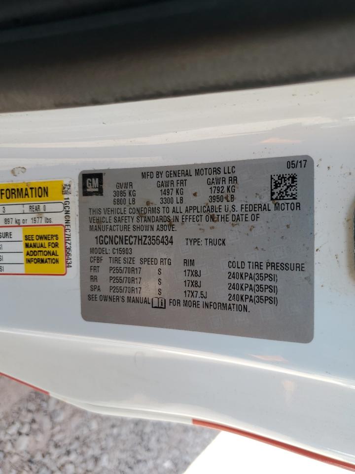 2017 Chevrolet Silverado C1500 VIN: 1GCNCNEC7HZ356434 Lot: 80824985