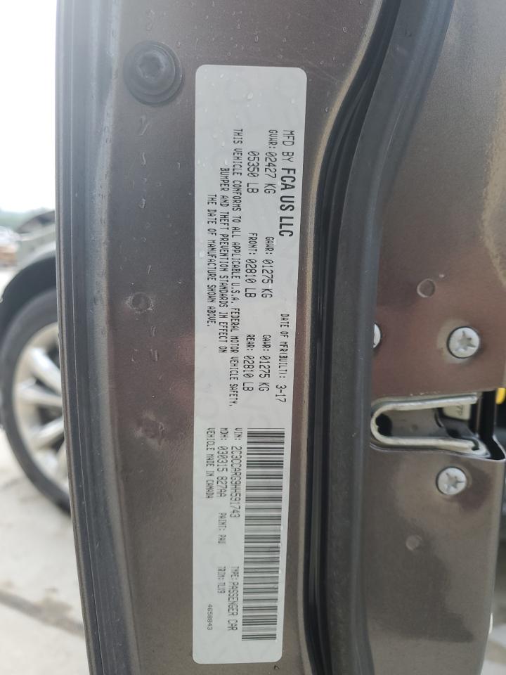 2017 Chrysler 300 Limited VIN: 2C3CCARG9HH591743 Lot: 81615595