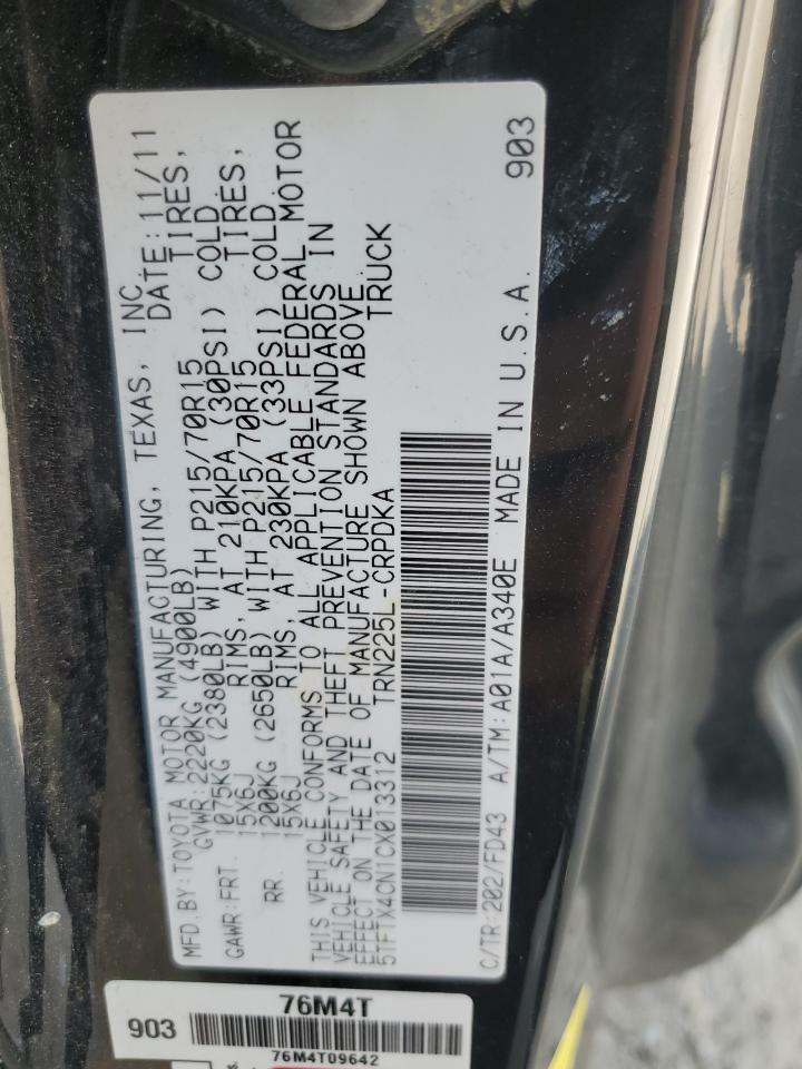 2012 Toyota Tacoma Access Cab VIN: 5TFTX4CN1CX013312 Lot: 81586155