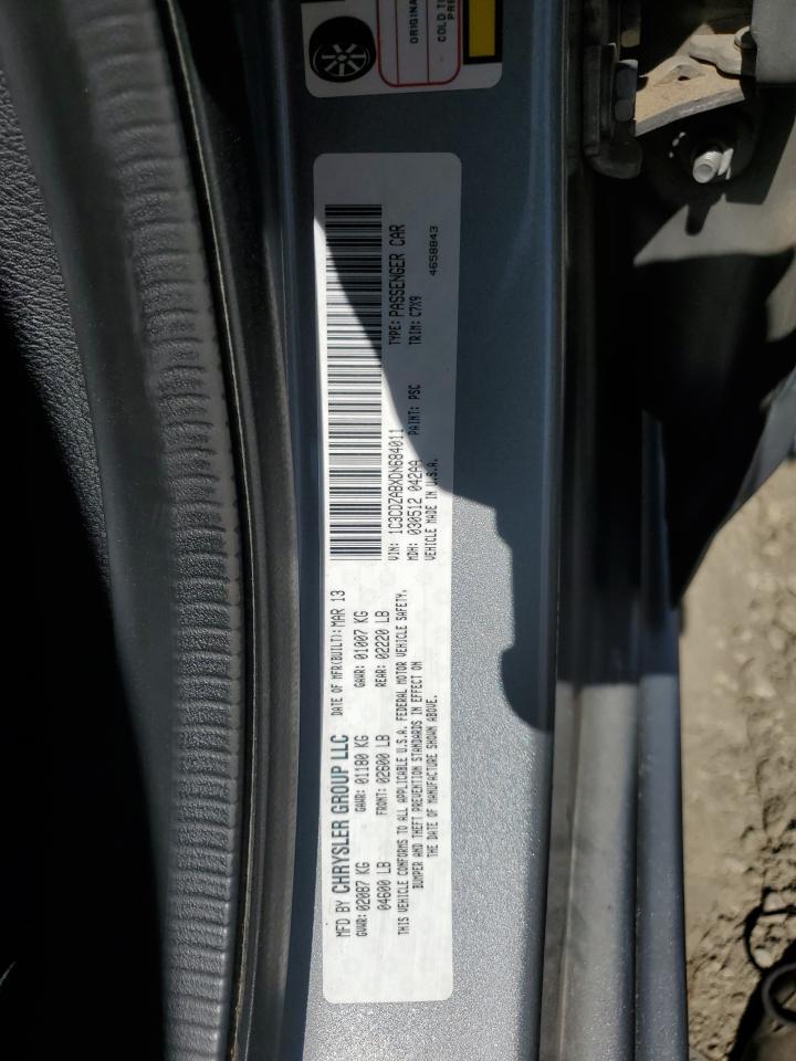 2013 Dodge Avenger Se VIN: 1C3CDZABXDN684011 Lot: 81812585