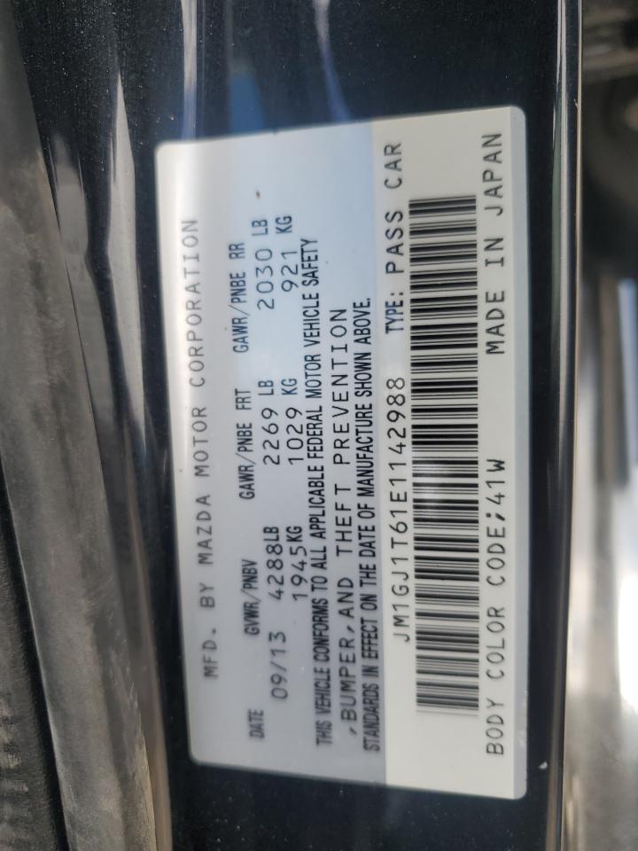 2014 Mazda 6 Touring VIN: JM1GJ1T61E1142988 Lot: 81680525