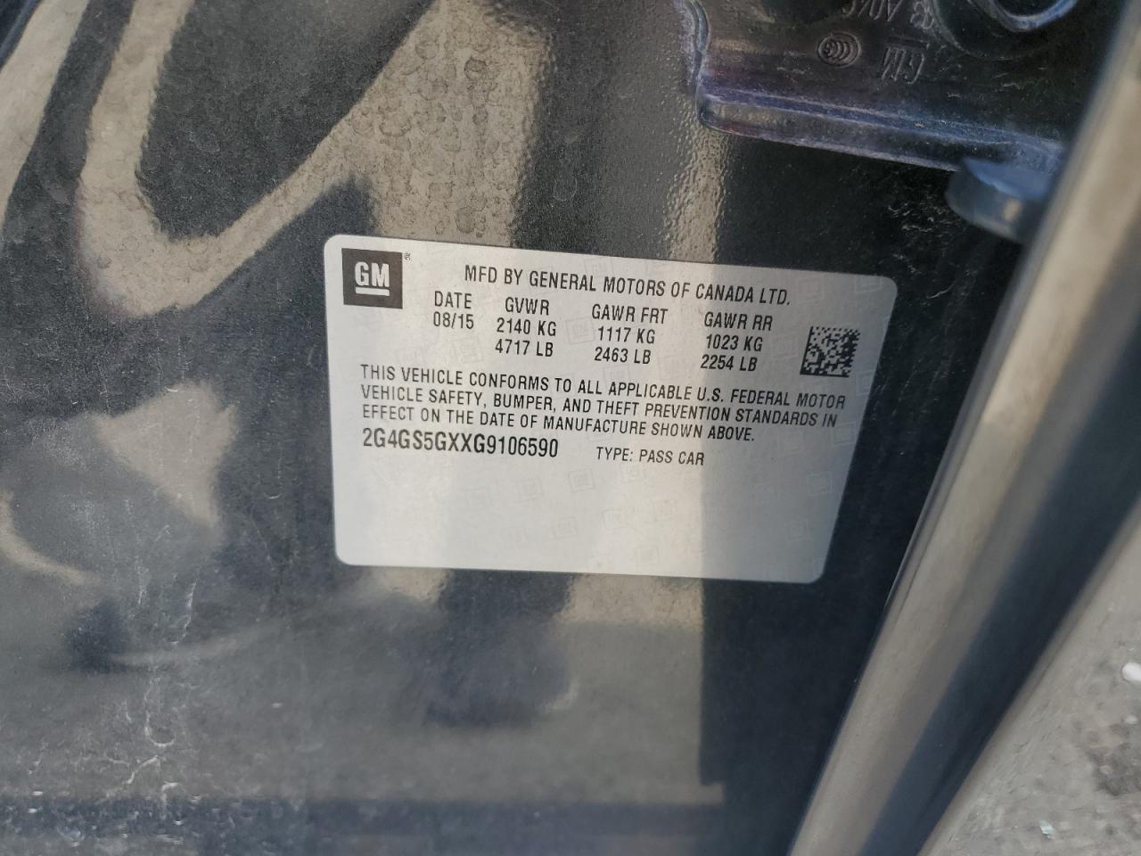 2016 Buick Regal Premium VIN: 2G4GS5GXXG9106590 Lot: 94666615