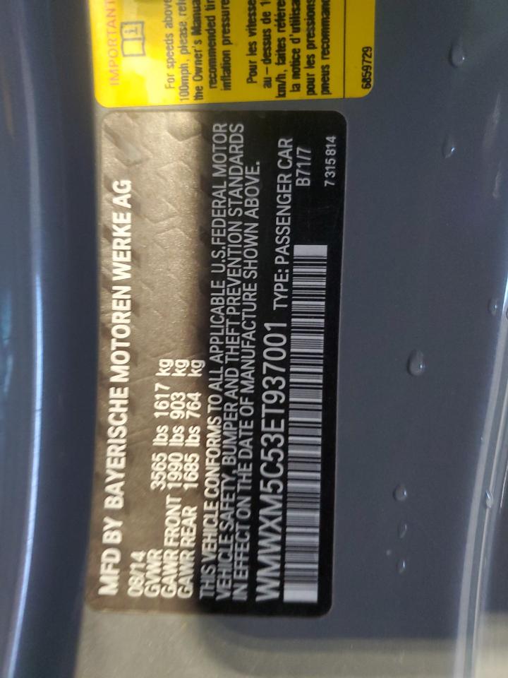 2014 Mini Cooper VIN: WMWXM5C53ET937001 Lot: 80805445