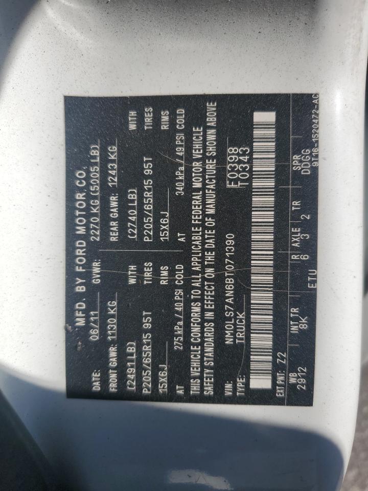 2011 Ford Transit Connect Xl VIN: NM0LS7AN6BT071390 Lot: 71339855