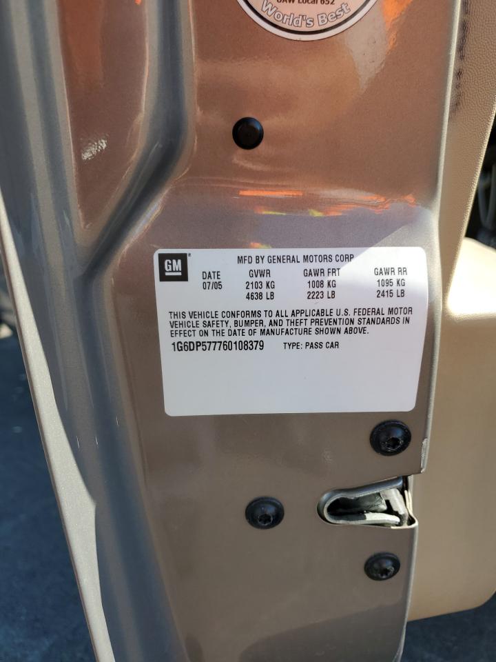 2006 Cadillac Cts Hi Feature V6 VIN: 1G6DP577760108379 Lot: 84358805