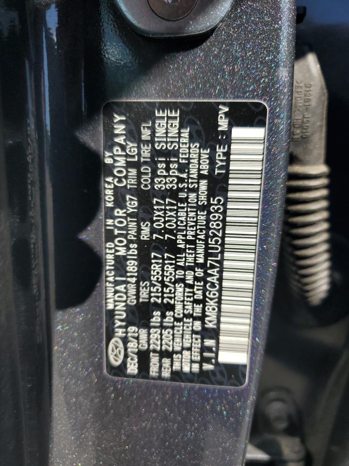 2020 Hyundai Kona Sel Plus VIN: KM8K6CAA7LU528935 Lot: 70879515