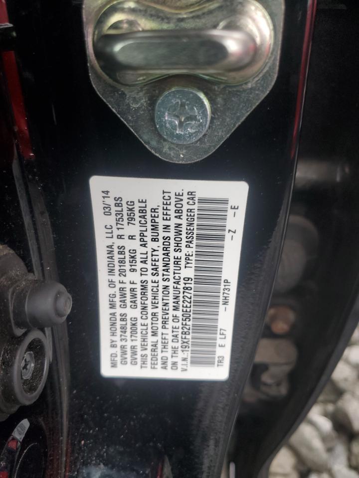 2014 Honda Civic Lx VIN: 19XFB2F50EE227819 Lot: 80169485