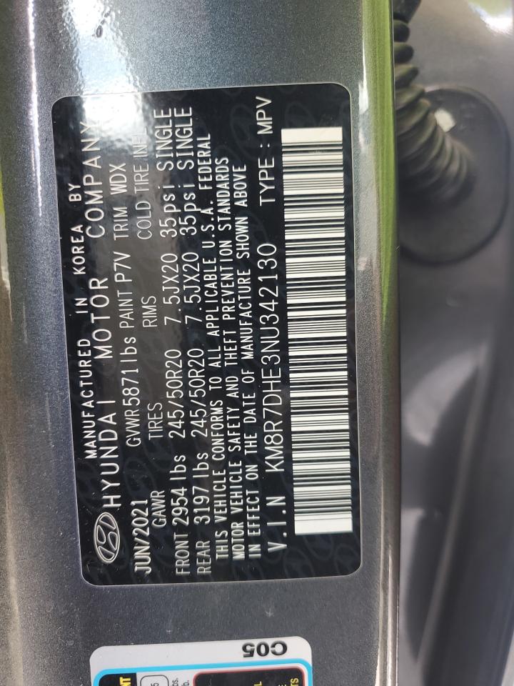 2022 Hyundai Palisade Calligraphy VIN: KM8R7DHE3NU342130 Lot: 82030625