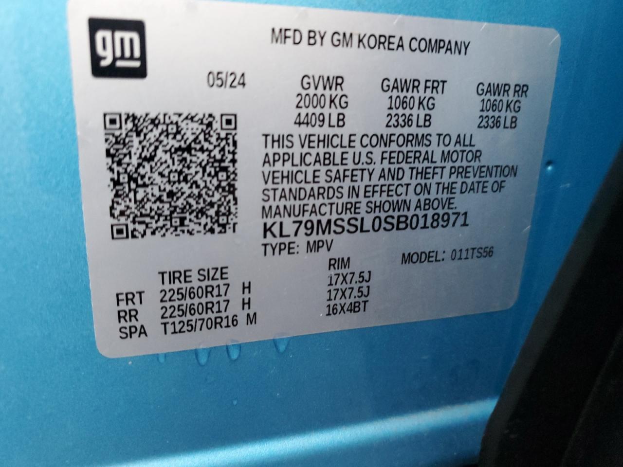 2025 Chevrolet Trailblazer Activ VIN: KL79MSSL0SB018971 Lot: 81477975