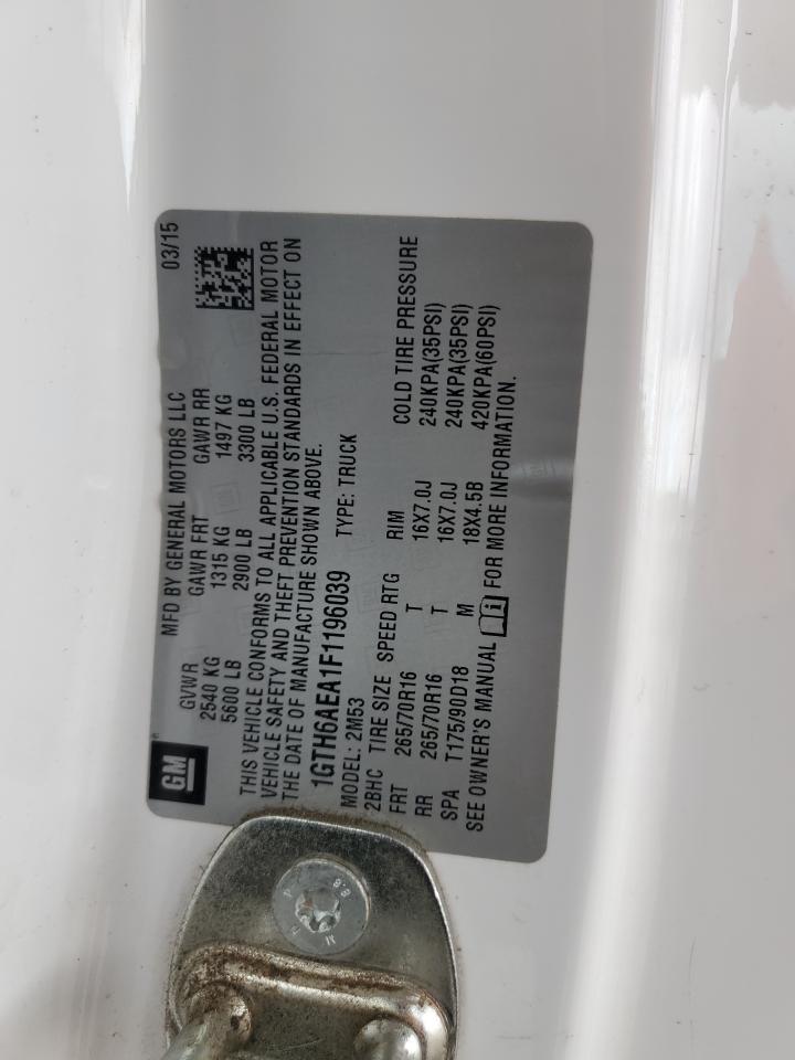 2015 GMC Canyon VIN: 1GTH6AEA1F1196039 Lot: 80069865