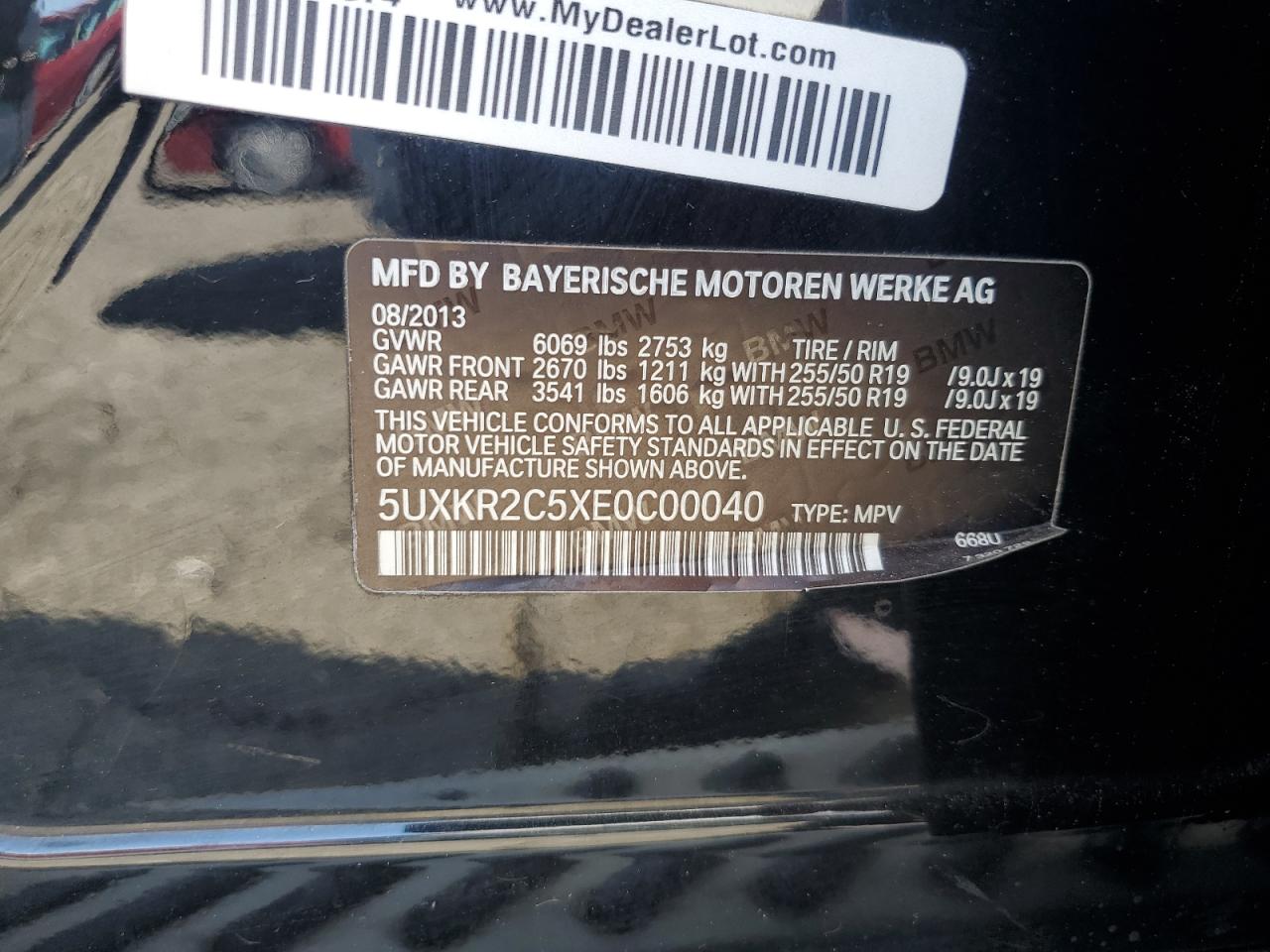 2014 BMW X5 Sdrive35I VIN: 5UXKR2C5XE0C00040 Lot: 71325655