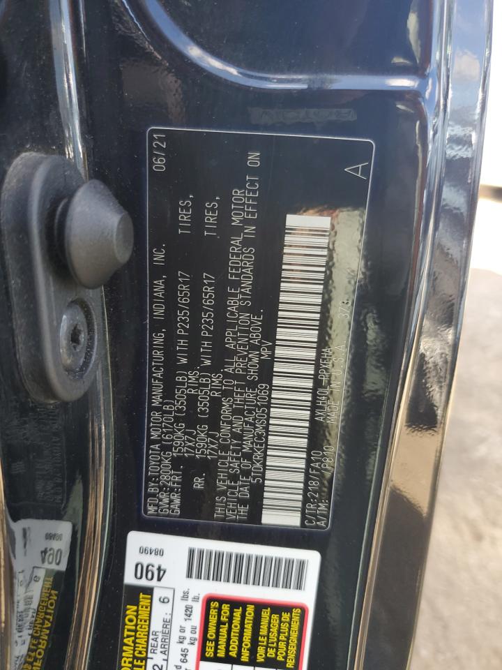 2021 Toyota Sienna Le VIN: 5TDKRKEC3MS051069 Lot: 81675535