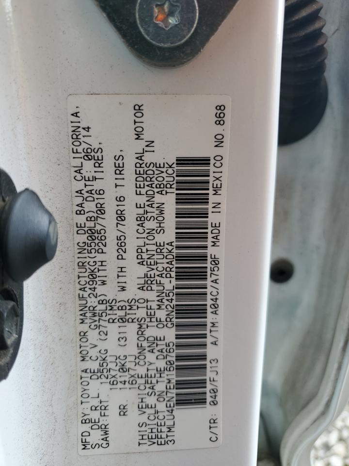 2014 Toyota Tacoma Double Cab VIN: 3TMLU4EN7EM160765 Lot: 81475425