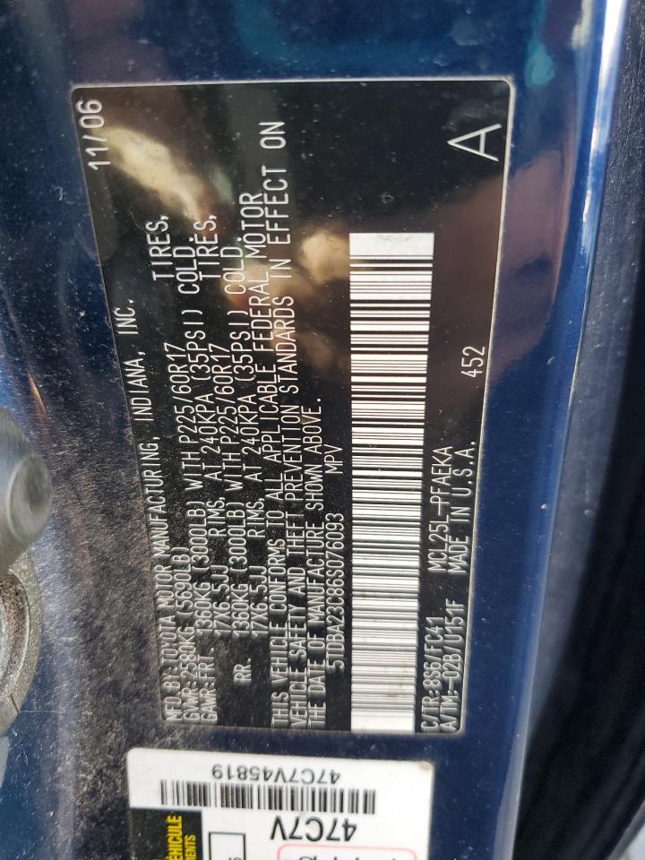 2006 Toyota Sienna Le VIN: 5TDBA23C86S076093 Lot: 81397025