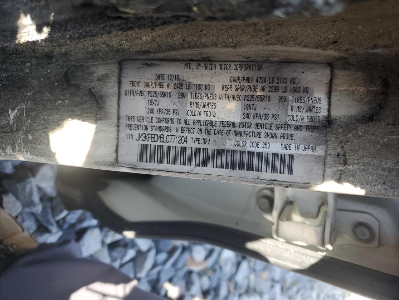 2020 Mazda Cx-5 Grand Touring VIN: JM3KFBDM6L0771204 Lot: 71951115