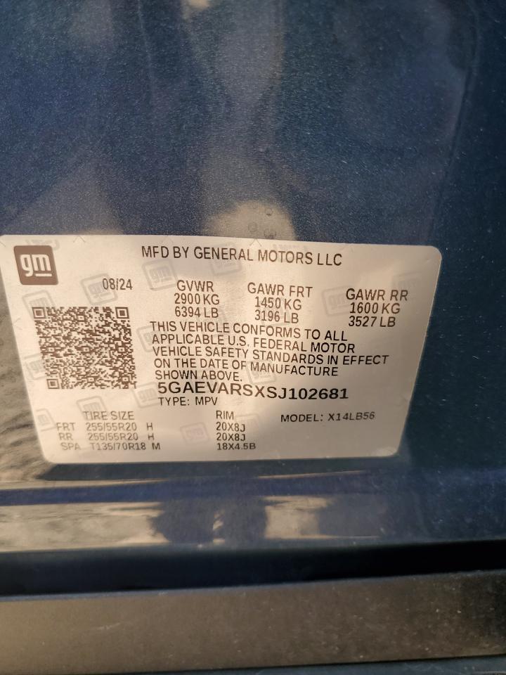 2025 Buick Enclave Preferred VIN: 5GAEVARSXSJ102681 Lot: 80819285