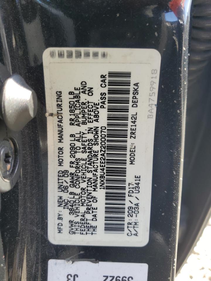 2010 Toyota Corolla Base VIN: 1NXBU4EE2AZ200070 Lot: 80363825