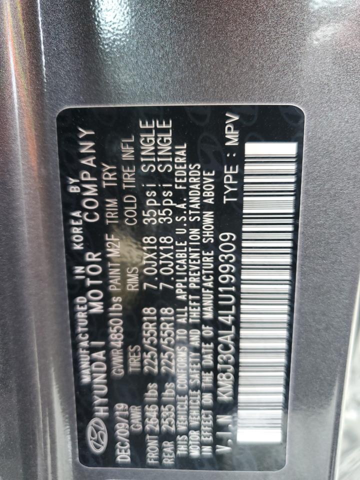 2020 Hyundai Tucson Limited VIN: KM8J3CAL4LU199309 Lot: 81188175