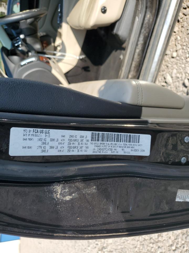 2015 Dodge Durango Limited VIN: 1C4RDHDG7FC147358 Lot: 83926925