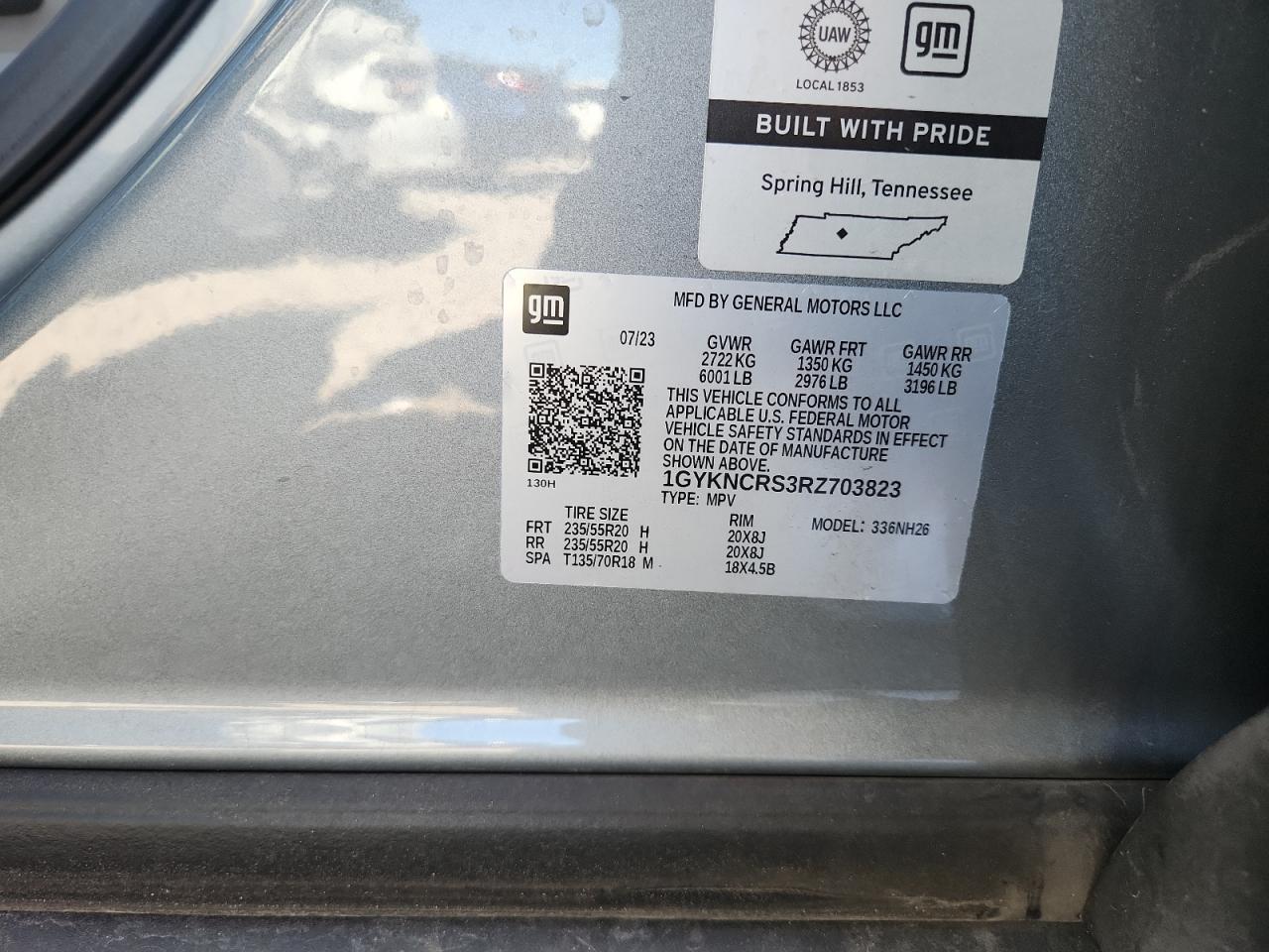 2024 Cadillac Xt5 Premium Luxury VIN: 1GYKNCRS3RZ703823 Lot: 81723175