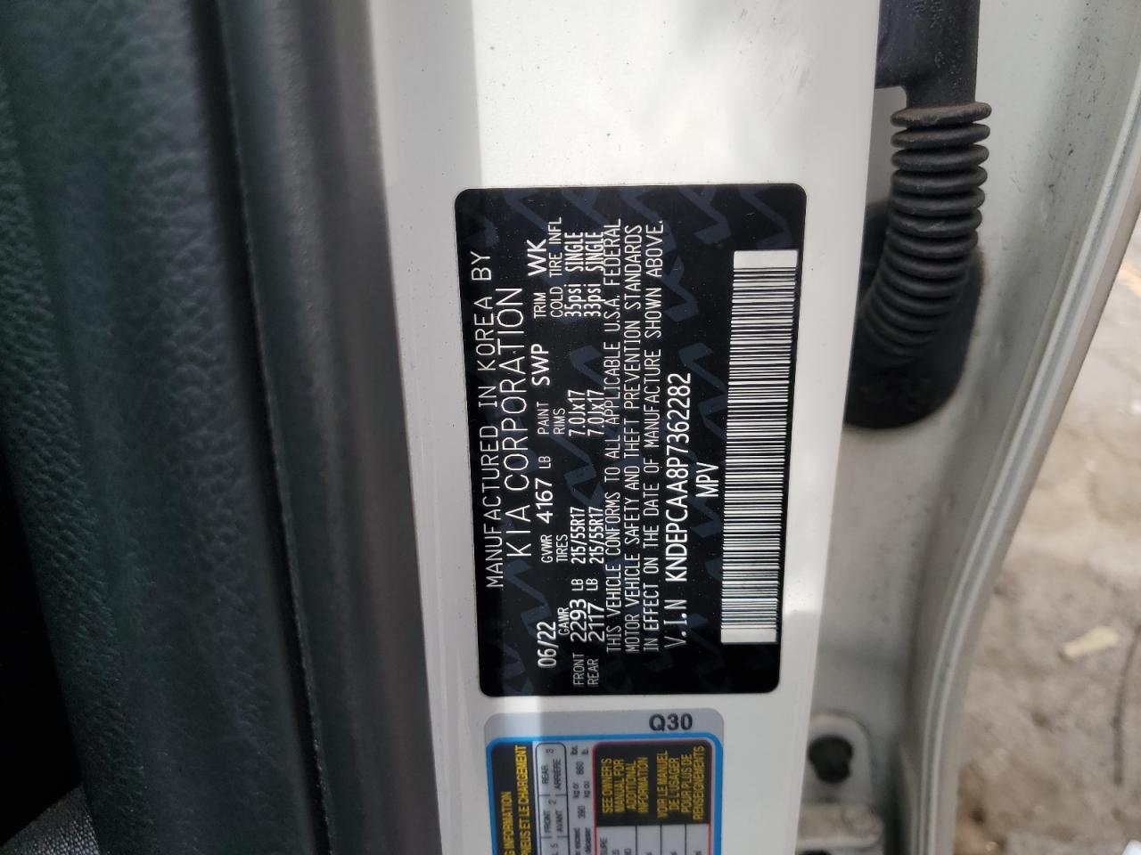 2023 Kia Seltos Lx VIN: KNDEPCAA8P7362282 Lot: 71870505