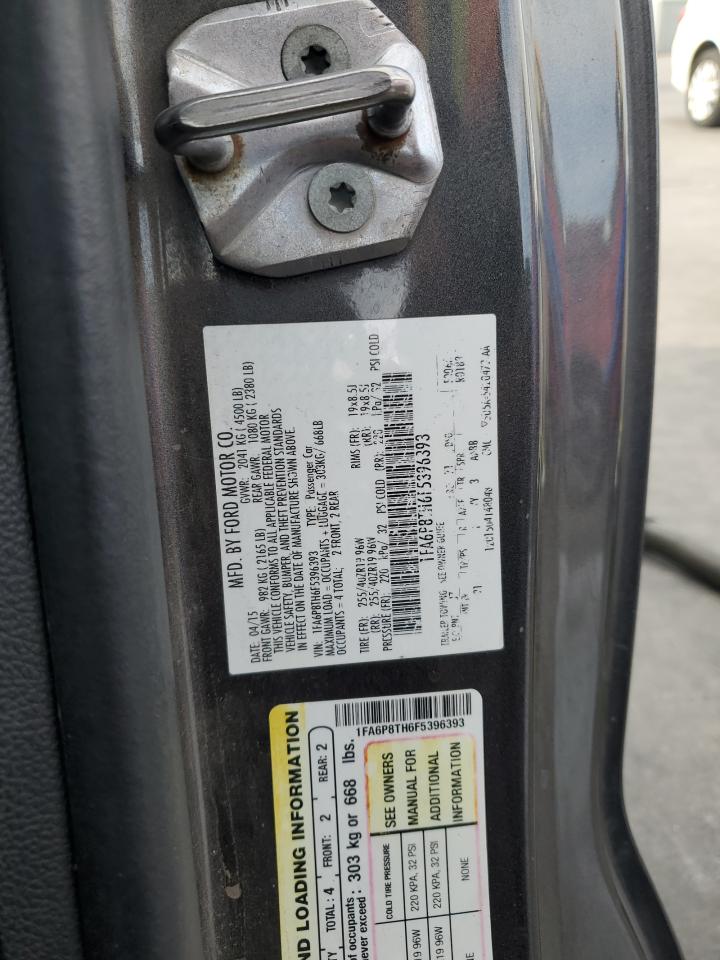 2015 Ford Mustang VIN: 1FA6P8TH6F5396393 Lot: 81162535