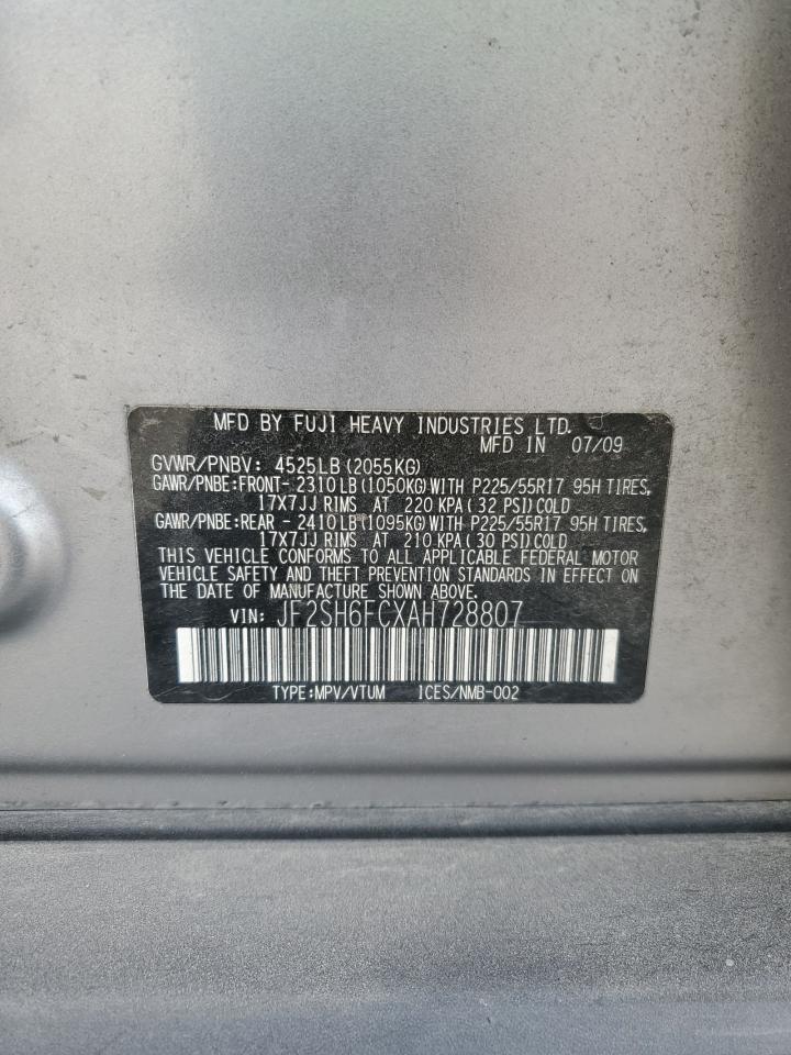 2010 Subaru Forester 2.5Xt Limited VIN: JF2SH6FCXAH728807 Lot: 84615005