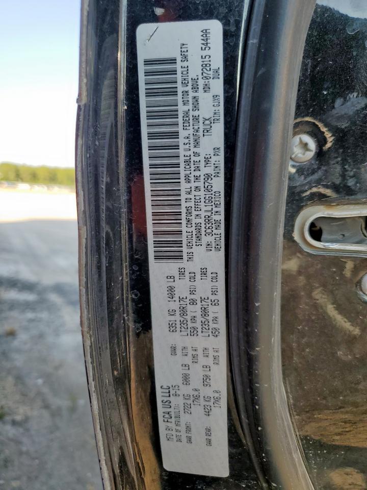 2016 Ram 3500 Laramie Crew Ca VIN: 3C63RRJL1GG105790 Lot: 71197405