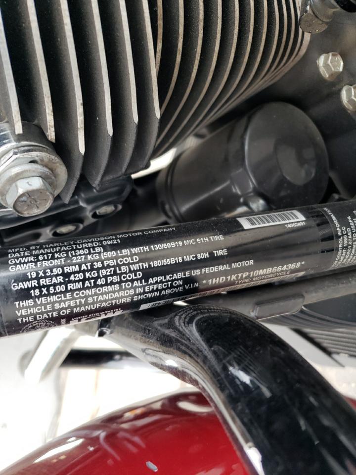 2021 Harley-Davidson Fltrxs VIN: 1HD1KTP10MB664368 Lot: 84186295