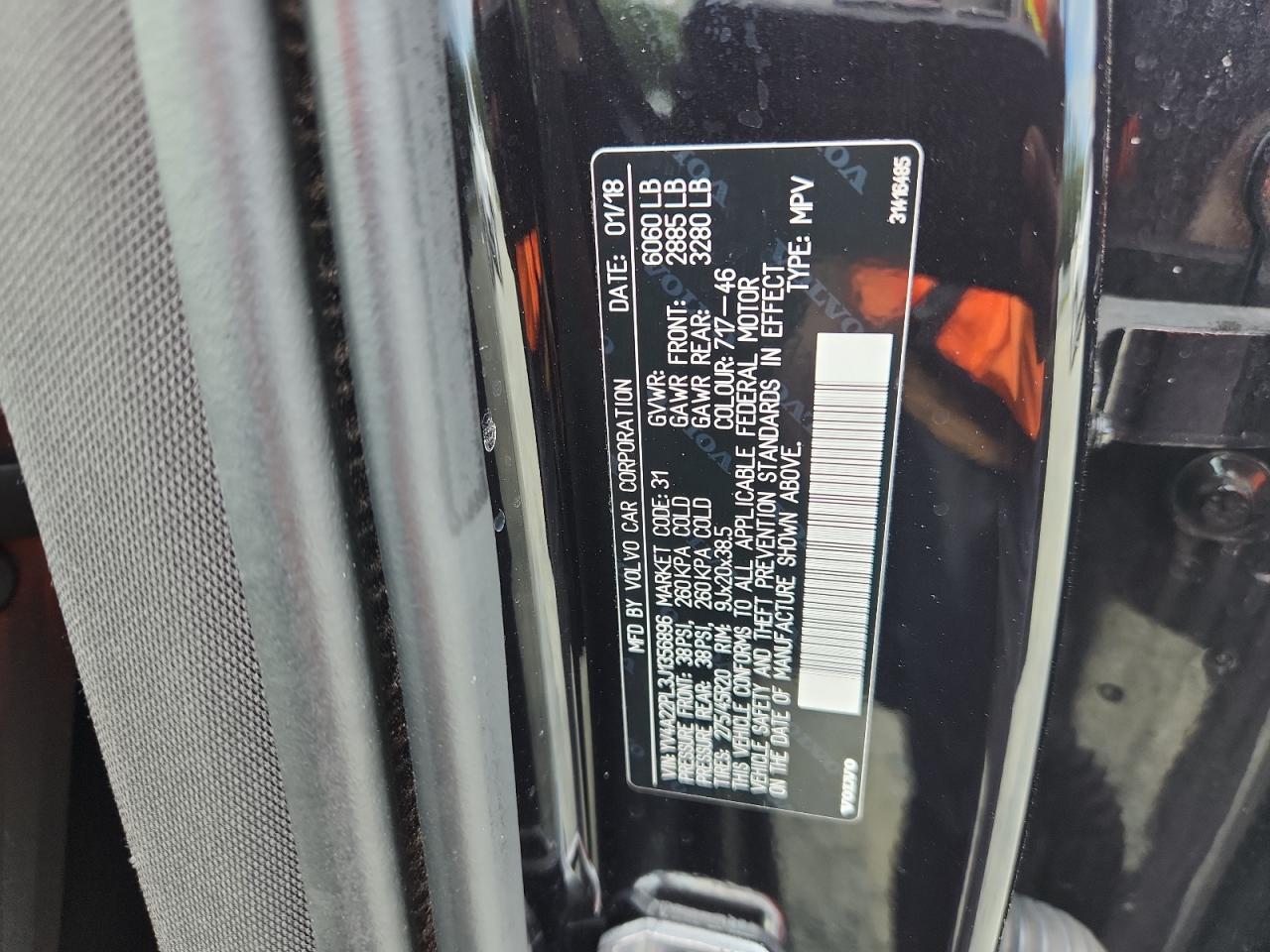 2018 Volvo Xc90 T6 VIN: YV4A22PL3J1356896 Lot: 80891595