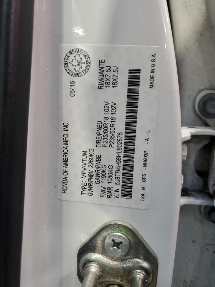 2017 Acura Rdx Technology VIN: 5J8TB4H58HL802676 Lot: 81295055