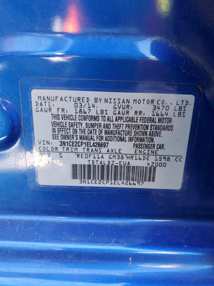 2014 Nissan Versa Note S VIN: 3N1CE2CP1EL426697 Lot: 81847075