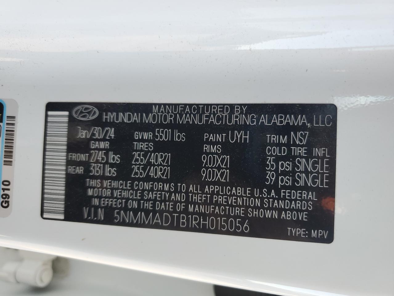 2024 Genesis Gv70 Base VIN: 5NMMADTB1RH015056 Lot: 83788585