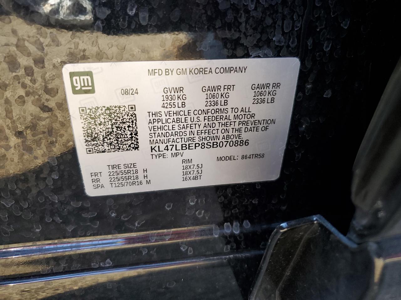 2025 Buick Envista Sport Touring VIN: KL47LBEP8SB070886 Lot: 81801955