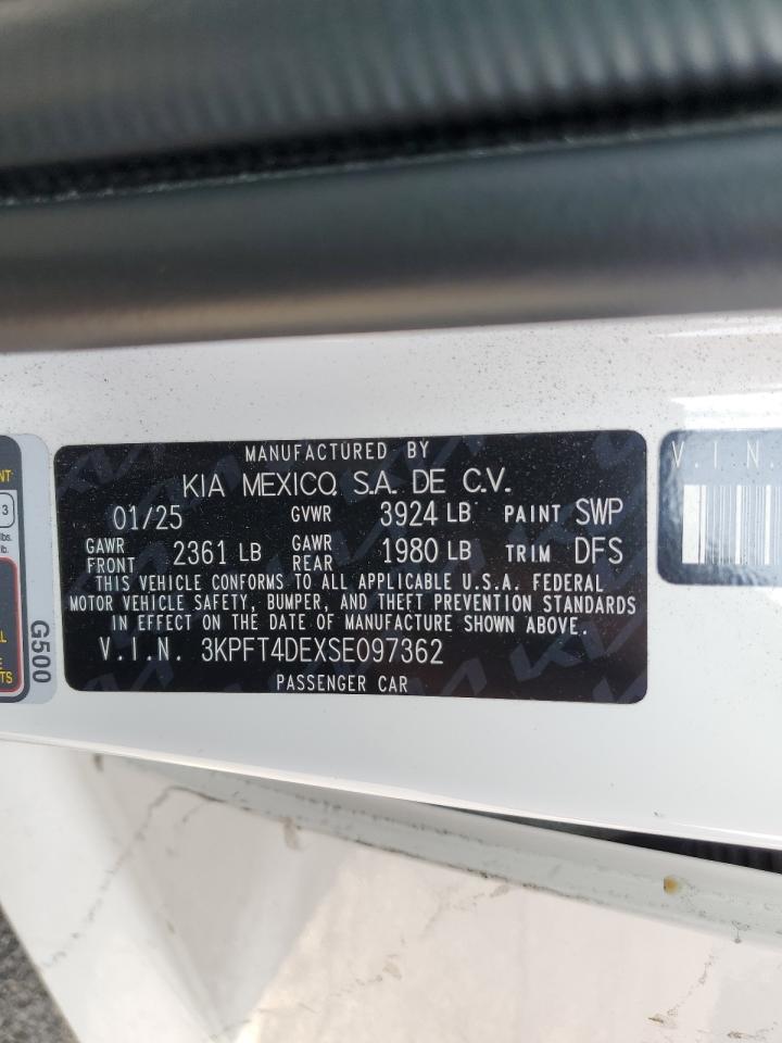 2025 Kia K4 Lx VIN: 3KPFT4DEXSE097362 Lot: 80842765