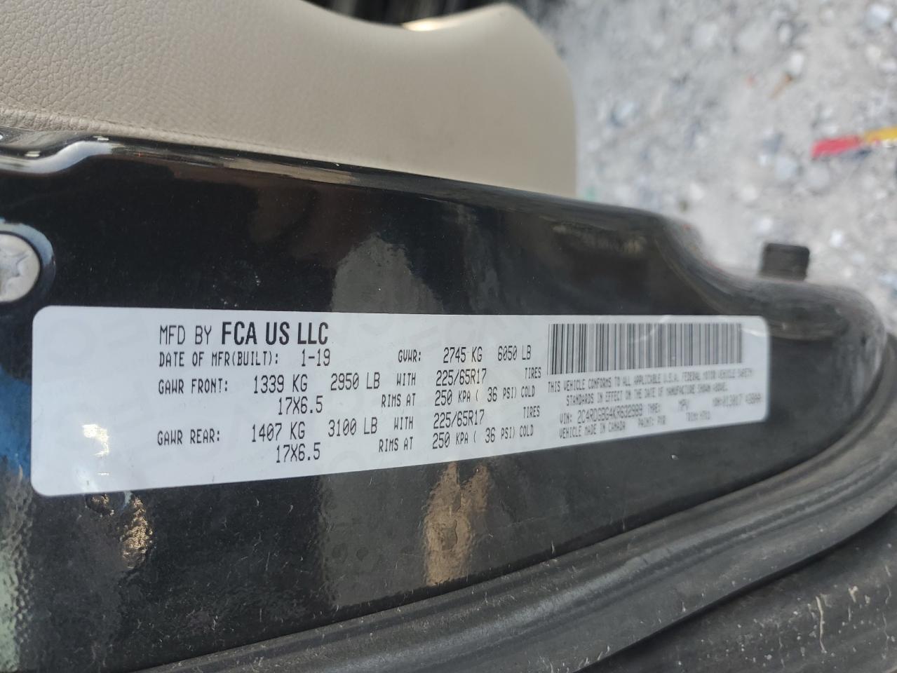 2019 Dodge Grand Caravan Se VIN: 2C4RDGBG4KR632989 Lot: 80746705