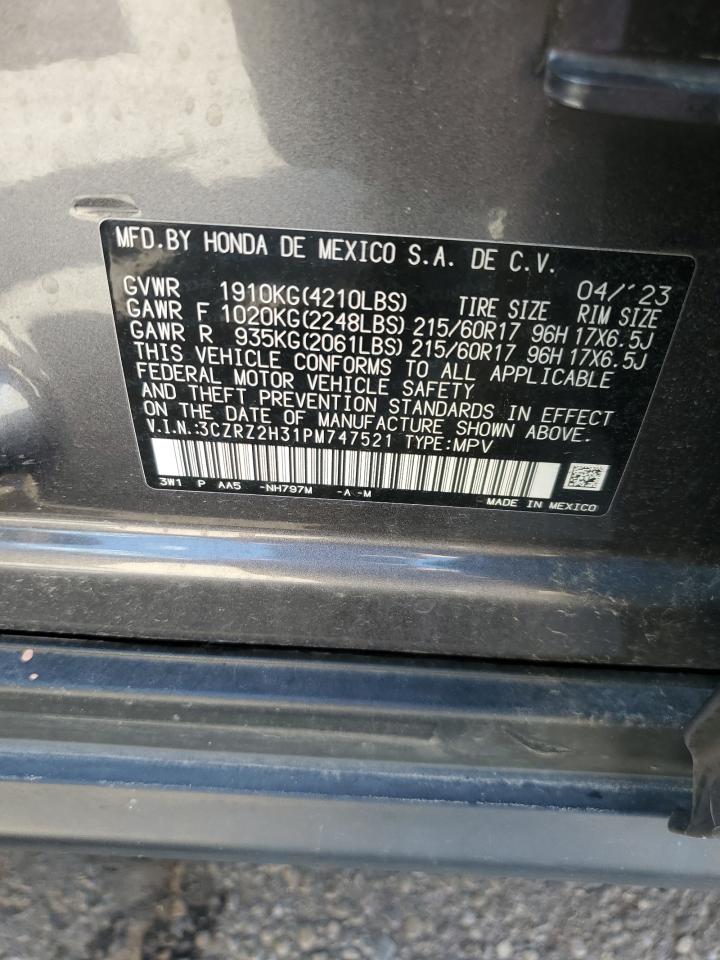 2023 Honda Hr-V Lx VIN: 3CZRZ2H31PM747521 Lot: 71196805