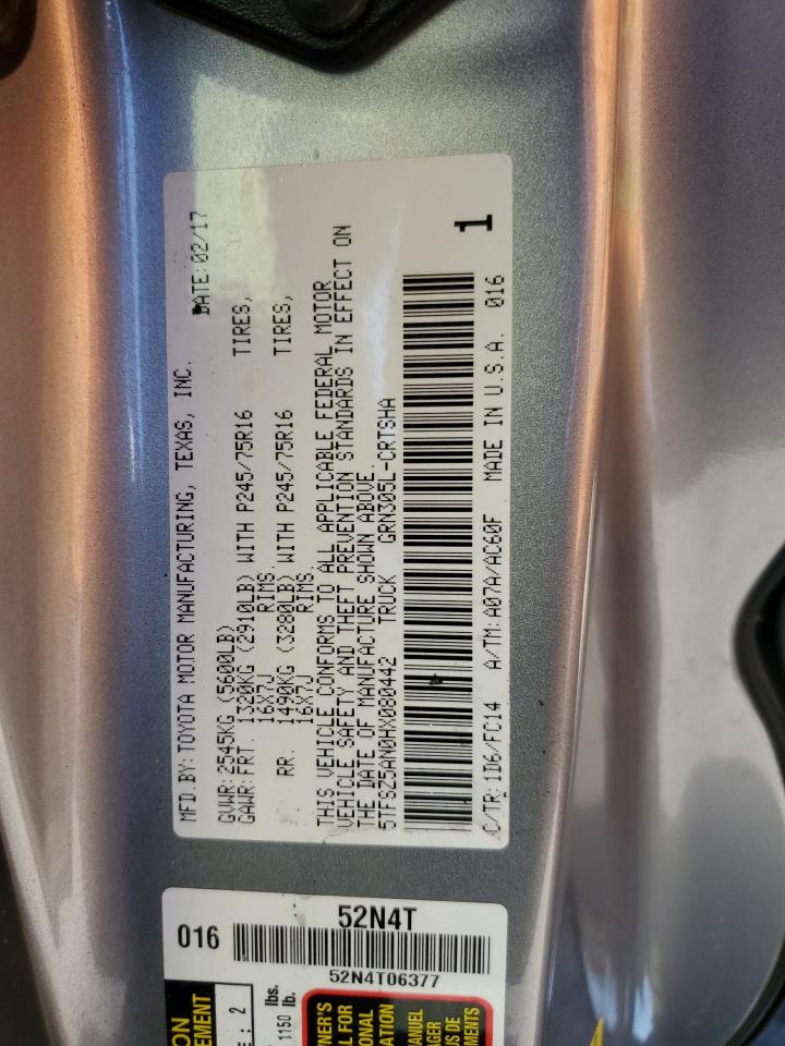 2017 Toyota Tacoma Access Cab VIN: 5TFSZ5AN0HX080442 Lot: 81429165